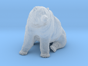 Grizzly Bear 1:87 Sitting Male in Clear Ultra Fine Detail Plastic