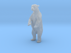 Polar Bear 1:9 Juvenile on two legs in Clear Ultra Fine Detail Plastic