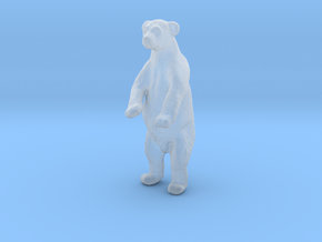 Polar Bear 1:87 Juvenile on two legs in Clear Ultra Fine Detail Plastic