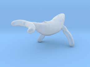 Humpback Whale 1:1000 Swimming Male in Clear Ultra Fine Detail Plastic