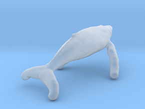 Humpback Whale 1:1000 Swimming Female in Clear Ultra Fine Detail Plastic