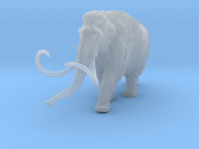 Woolly Mammoth 1:72 Walking Male (mirrored) in Clear Ultra Fine Detail Plastic