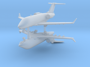 1:400 - Bombardier Challenger 604 [x2][A] in Clear Ultra Fine Detail Plastic