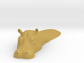 Hippopotamus 1:10 Lying in Water 1 in Tan Fine Detail Plastic