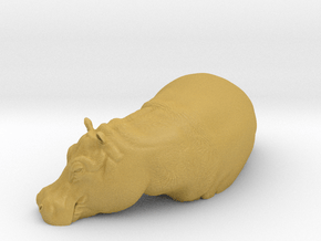 Hippopotamus 1:10 Standing in Water in Tan Fine Detail Plastic