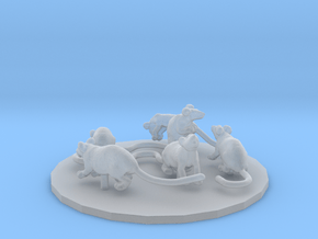 Brown Rat set 1:22 six different pieces in Clear Ultra Fine Detail Plastic