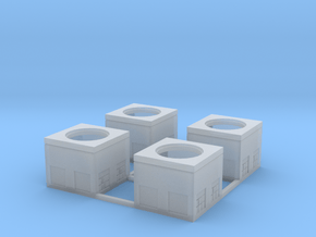 N-Scale Concrete Electrical Box (4 Pack) in Clear Ultra Fine Detail Plastic