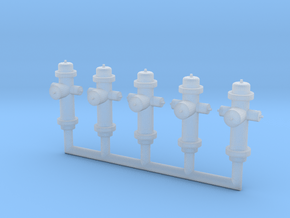 HO-Scale Fire Hydrants in Clear Ultra Fine Detail Plastic