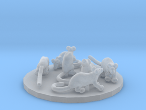 Brown Rat set 1:32 six different pieces in Clear Ultra Fine Detail Plastic
