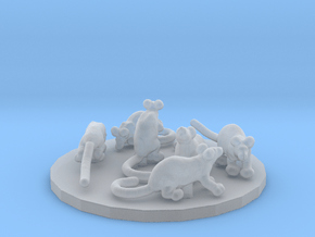 Brown Rat set 1:35 six different pieces in Clear Ultra Fine Detail Plastic