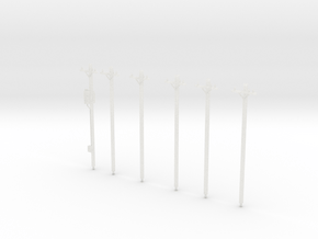N-Scale Power Poles in Clear Ultra Fine Detail Plastic