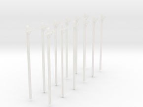 HO-Scale Power Poles in Clear Ultra Fine Detail Plastic
