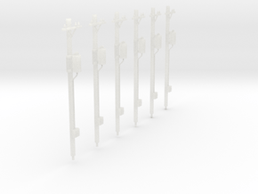 HO-Scale Power Poles With Transfomers in Clear Ultra Fine Detail Plastic