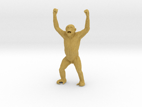 Chimpanzee 1:9 Male with raised arms in Tan Fine Detail Plastic