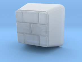 Brick Block Cherry MX Keycap in Clear Ultra Fine Detail Plastic