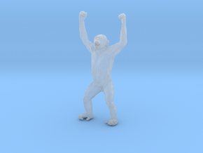 Chimpanzee 1:35 Male with raised arms in Clear Ultra Fine Detail Plastic