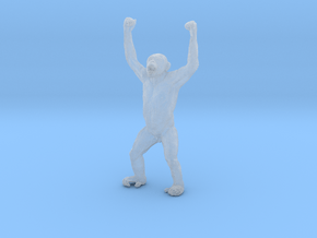 Chimpanzee 1:45 Male with raised arms in Clear Ultra Fine Detail Plastic
