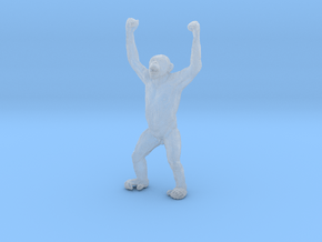 Chimpanzee 1:72 Male with raised arms in Clear Ultra Fine Detail Plastic