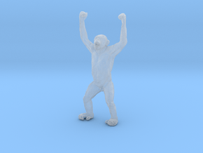 Chimpanzee 1:64 Male with raised arms in Clear Ultra Fine Detail Plastic