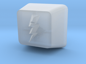 Lightning Bolt Cherry MX Keycap in Clear Ultra Fine Detail Plastic