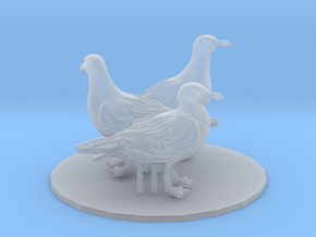 Glaucous Gull set 1:24 three different pieces in Clear Ultra Fine Detail Plastic