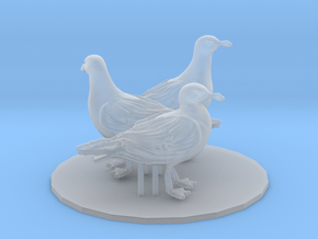 Glaucous Gull set 1:22 three different pieces in Clear Ultra Fine Detail Plastic