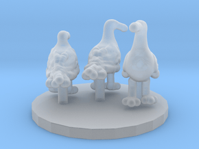 Glaucous Gull set 1:72 three different pieces in Clear Ultra Fine Detail Plastic