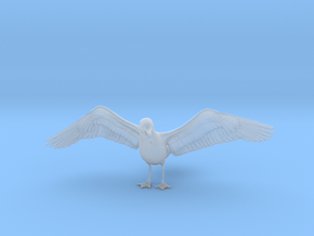 Herring Gull 1:9 Wings spread in Clear Ultra Fine Detail Plastic