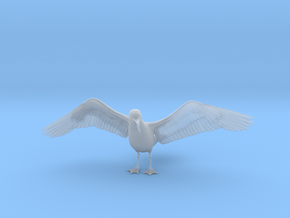 Herring Gull 1:6 Wings spread in Clear Ultra Fine Detail Plastic