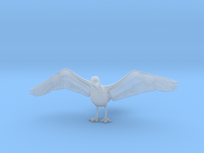 Herring Gull 1:16 Wings spread in Clear Ultra Fine Detail Plastic