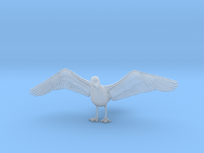 Herring Gull 1:20 Wings spread in Clear Ultra Fine Detail Plastic