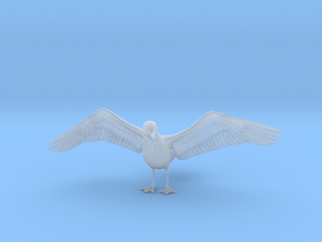 Herring Gull 1:12 Wings spread in Clear Ultra Fine Detail Plastic