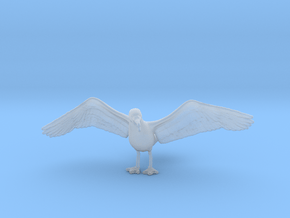 Herring Gull 1:22 Wings spread in Clear Ultra Fine Detail Plastic