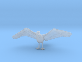 Herring Gull 1:24 Wings spread in Clear Ultra Fine Detail Plastic