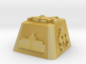Space Invader in Tan Fine Detail Plastic