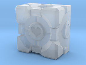 Companion Cube Cherry MX Keycap in Clear Ultra Fine Detail Plastic
