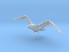Herring Gull 1:6 Flying 3 in Clear Ultra Fine Detail Plastic