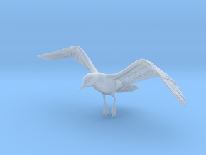 Herring Gull 1:9 Flying 3 in Clear Ultra Fine Detail Plastic