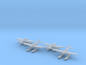Aichi E16A1 Zuiun (Paul) 4 airplanes 1/500 in Clear Ultra Fine Detail Plastic