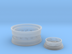 1/8 Rear Wire Wheel (rim/hub) for 1/8 Revell Deuce in Clear Ultra Fine Detail Plastic