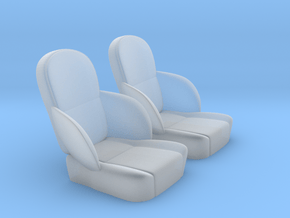 1/24 50s Sport Seat Pair in Clear Ultra Fine Detail Plastic