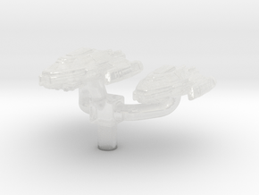 Klingon Mevak Shuttle 1/700 Attack Wing Squad in Clear Ultra Fine Detail Plastic