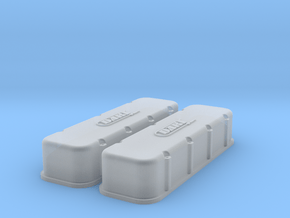 1/16 BBC Dart Logo Valve Covers in Clear Ultra Fine Detail Plastic