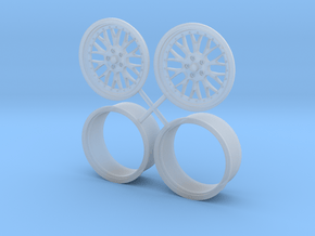 BBS Mono Block wheel 17" 1/12 in Clear Ultra Fine Detail Plastic