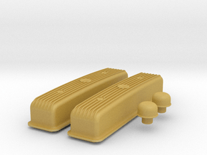 1/12 Buick Nailhead Center Filler Valve Covers in Tan Fine Detail Plastic