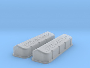 1/8 BBC 572 Logo Valve Covers in Clear Ultra Fine Detail Plastic