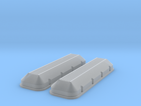 1/18 BBC Low Profile Valve Covers in Clear Ultra Fine Detail Plastic