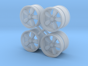 A/R 1/12 200S wheel set 15 inch in Clear Ultra Fine Detail Plastic