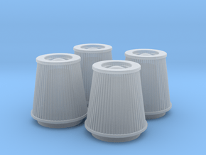 1/24 K&N Cone Style Air Filters TDR 4930 in Clear Ultra Fine Detail Plastic