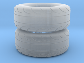 1/12 Scale Pair Of 275 60 15 MT Slicks in Clear Ultra Fine Detail Plastic